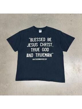 Vintage Jesus T-Shirt Mens M Navy Living Epistles Kerusso God Church Religion